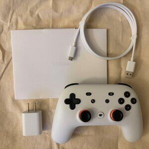 Google Stadia H2B Controller + USB-C Charging Cable + Charger All New, Bluetooth